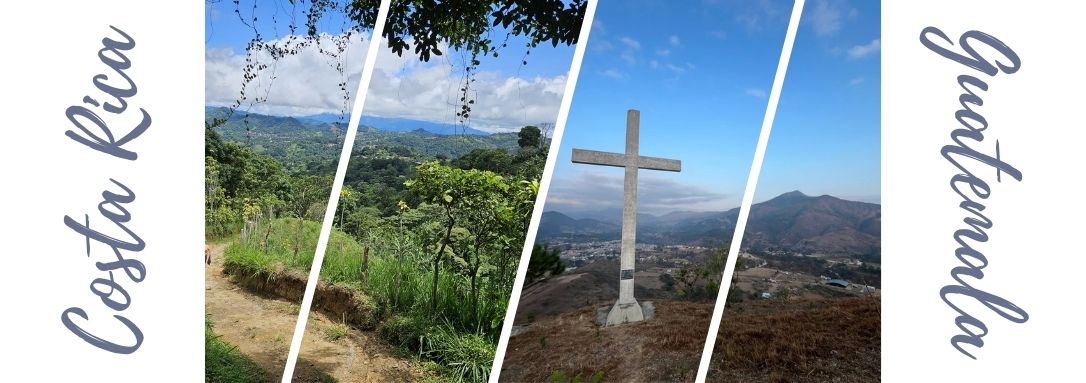 a cross on a hill